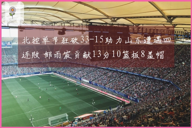北控单节狂砍33-15助力山东遭遇四连败 邹雨宸贡献13分10篮板8盖帽，陶汉林拿下13分13篮板