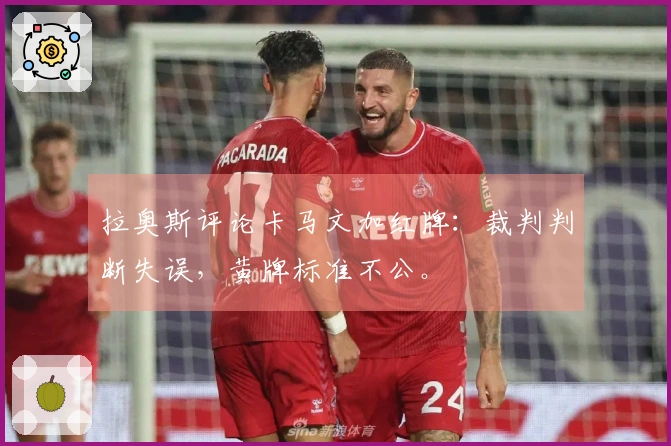 拉奥斯评论卡马文加红牌：裁判判断失误，黄牌标准不公。